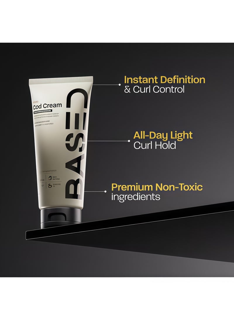 Based 2-Pack BASED Elastic Moisturizing Curl Cream 250ML | Curls Set, Volume, Shine, Nourish, and Lock in Moisture - Image 3